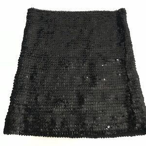 Express Black Sequin Bodyfit Skirt Size M